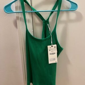 Zara NWT Green Tank Top